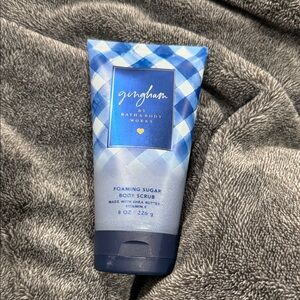 Bath & Body Works Gingham Foaming Sugar Body Scrub - Blue & White